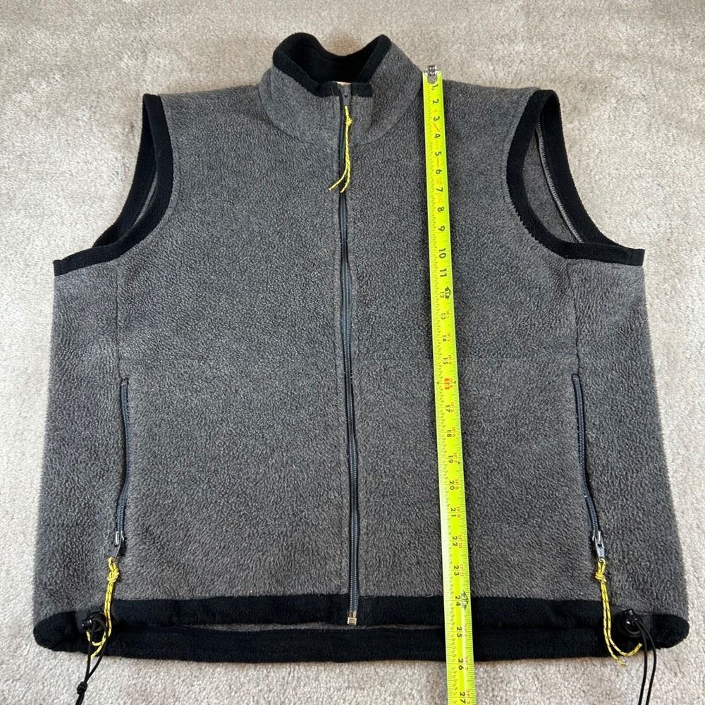 Vintage 90s REI Fleece Vest Men's Large Gray Full Zip Made in USA 38110200 CHA - Picture 11 of 14